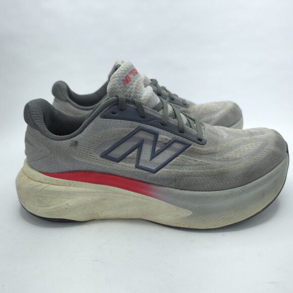 New Balance Men\'s Fresh Foam X More V6 Grey Red Size 9 4E Wide main image 4